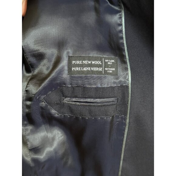 Simon Spurr Mens Navy Wool Valero 42R 2-Button Sport Coat Jacket Blazer Academia - Picture 12 of 16